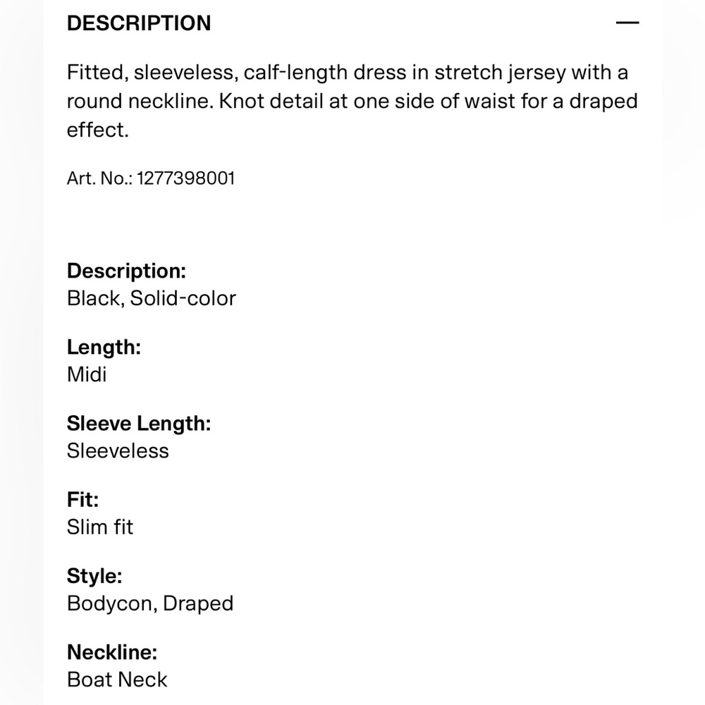 H&M PLUS KNOT-DETAIL DRESS in Black - Picture 11 of 12
